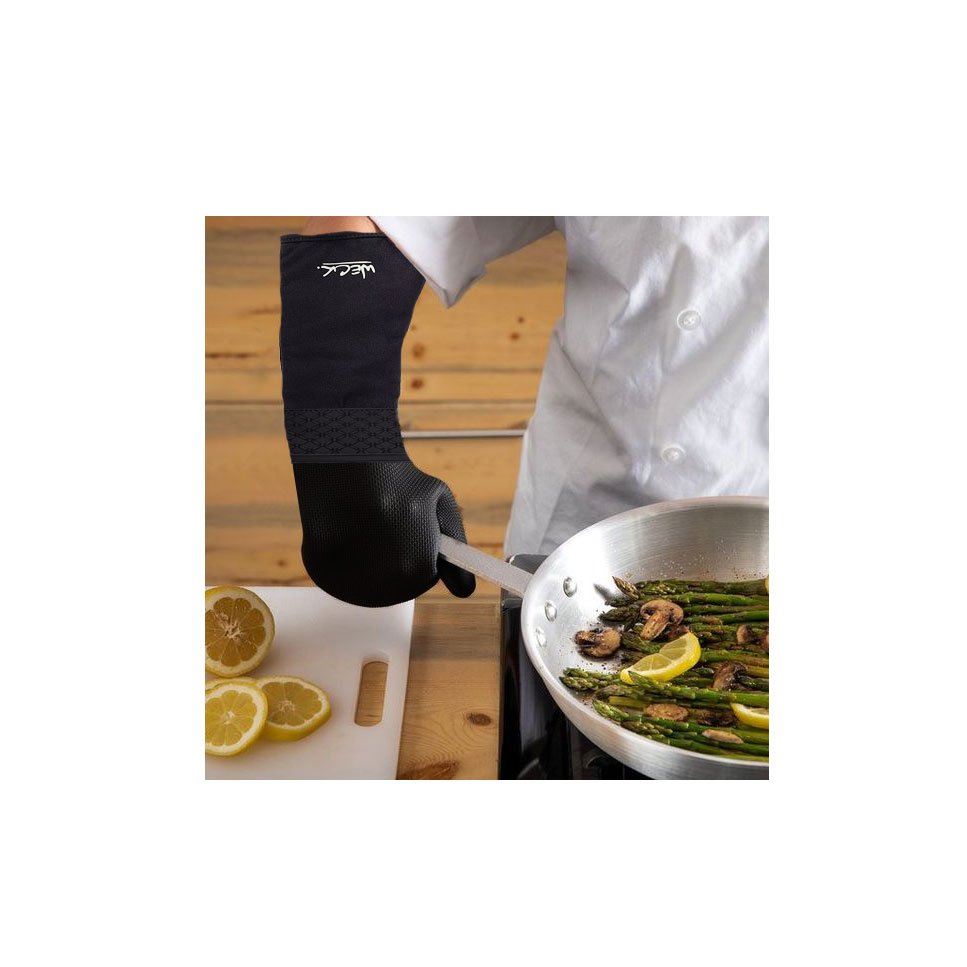 Luva Termica Silicone e Pegador Inox Profissional Kit Cozinha - 3