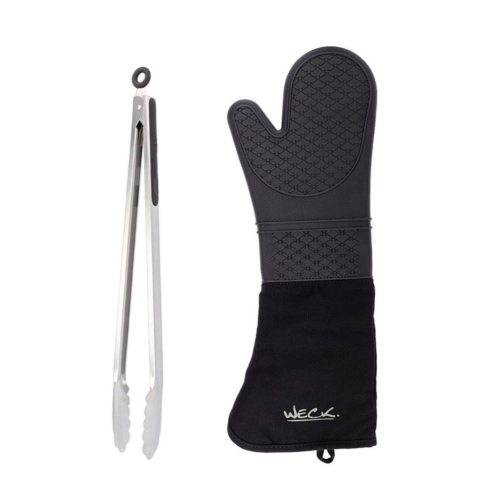 Luva Termica Silicone e Pegador Inox Profissional Kit Cozinha - 1