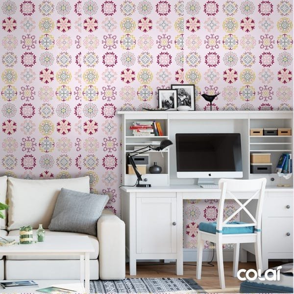 Papel De Parede Adesivo Lavável Flores Excêntricas 6m - 2