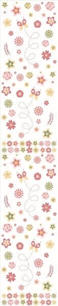Papel De Parede Adesivo Lavável Flores E Borboleta 6m - 7