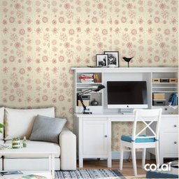 Papel De Parede Lavável Flores Com Fundo Amarelo 6m - 2