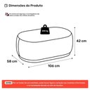 Ver imagem 6 de Namoradeira com Puff Orgânico Molly 02 Lugares Couríssimo Preto - Desk Design Cor Preto