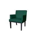 Ver imagem 2 de Kit 2 Poltronas Decorativa Vitória Suede Verde Pés Madeira Ms Decor
