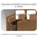 Ver imagem 6 de Guarda Roupa Casal Sienna com Espelho e Gaveteiro Suiça com Chave Cumaru 23 - Novo Horizonte