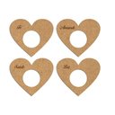 Ver imagem 1 de Porta Guardanapo Coração Desejos Mdf Cru Kit 4 Peças 7,5cmx6,5cm - Cria Arte Laser Cru