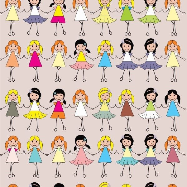Papel de Parede Adesivo Lavável Dança das Meninas 18m - 1