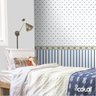 Papel de Parede Lavável Listras e Coroas Azuis 18m - 4