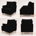 Ver imagem 6 de Kit 2 Poltronas Decorativas Serena Suede para Sala Recepção Escritório Conforto Luxo Contemporâneas