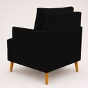Ver imagem 3 de Kit 2 Poltronas Decorativas Serena Suede para Sala Recepção Escritório Conforto Luxo Contemporâneas