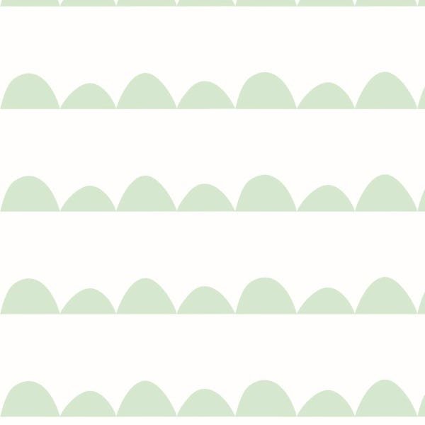 Papel de Parede Adesivo Lavável Verde Oval 18m - 1