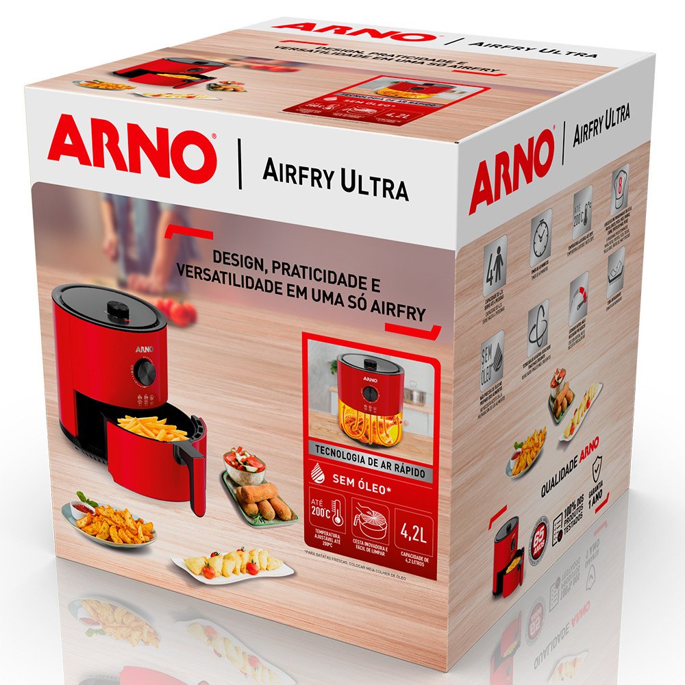 Fritadeira Elétrica Arno AirFry Ultra 4,2L 1620W com Sistema Hot Air - 7
