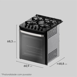 Fogão Electrolux de Embutir 4 Bocas Experience com Mesa de Vidro Grill e Vaporbake Preto Fe4ep - - 7