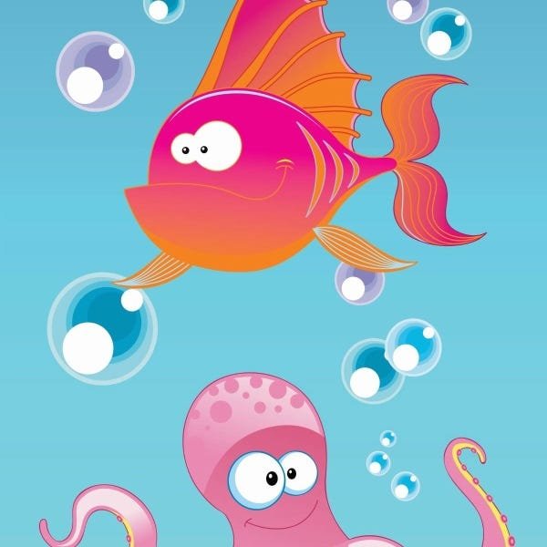 Papel de Parede Adesivo Lavável Fundo do Mar 15m - 1
