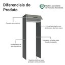 Ver imagem 3 de Porta-geladeira 83 Cm 1 Porta Basculante Cinza/branco/cinza Agata Madesa