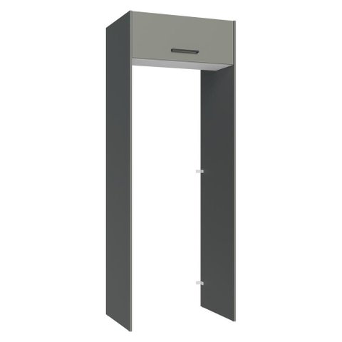 Porta-geladeira 83 Cm 1 Porta Basculante Cinza/branco/cinza Agata Madesa