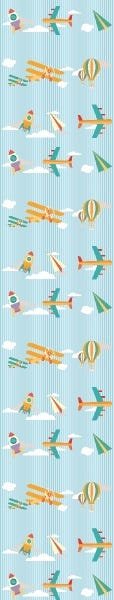 Papel de Parede Adesivo Lavável Aeronaves Coloridas 15m - 5