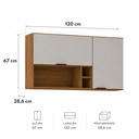 Ver imagem 3 de Armário Aéreo Firenze – 2 Portas – 120cm