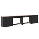 Ver imagem 6 de Conjunto de Escritório 4 Peças Smart Office 2 Mesas e 2 Aparador Buffet - Preto e Cedro