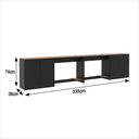Ver imagem 5 de Conjunto de Escritório 4 Peças Smart Office 2 Mesas e 2 Aparador Buffet - Preto e Cedro