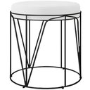 Ver imagem 1 de Puff Decorativo Aramado Preto Zaya L02 Corano Branco - Lyam Decor