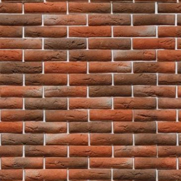 Papel de Parede Adesivo Lavável Tijolo Laranja Escuro 12m - 1