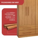 Ver imagem 7 de Guarda-Roupa Casal 6 Portas 6 Gavetas Majestic Marrom/Freijó
