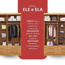 Ver imagem 4 de Guarda-Roupa Casal 6 Portas 6 Gavetas Majestic Marrom/Freijó
