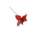 Ver imagem 3 de Flor Artificial Natalina Poinsétia Haste Loga 60cm