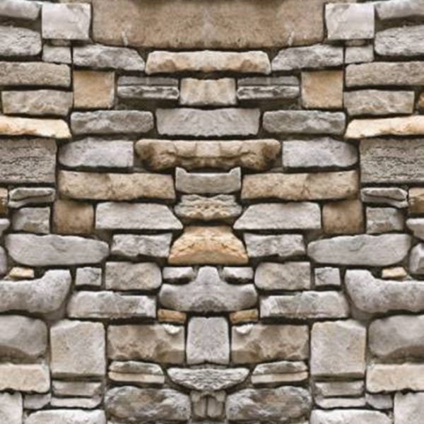 Papel de Parede Adesivo Lavável Pedra 3D Mosáico 18m - 1