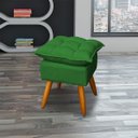 Ver imagem 2 de Puff Decorativo Quadrado para Sala Quarto Penteadeira Recepção Alice Suede Verde Pés Palito