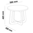 Ver imagem 3 de Mesa de Centro para Sala de Estar 59 Cm 4551 Off White Carvalho Arly Off White Carvalho