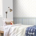Ver imagem 4 de Papel de Parede Adesivo Lavável Ursinho Azul 6m