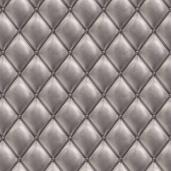 Papel de Parede Adesivo Lavável Capitone Chumbo 6m - 1