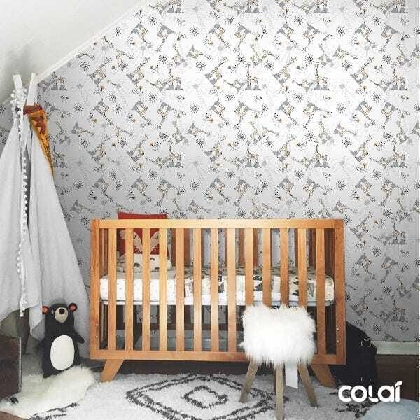Papel de Parede Adesivo Lavável Girafas de Botas - 3