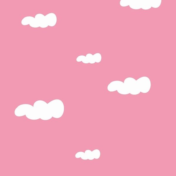 Papel de Parede Adesivo Lavável Céu Rosa Bebê - 1
