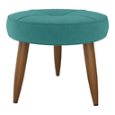 Ver imagem 3 de Puff Redondo para Sala Davi Veludo Verde Menta