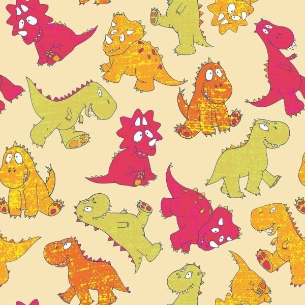 Papel de Parede Adesivo Lavável Dinossauros - 1