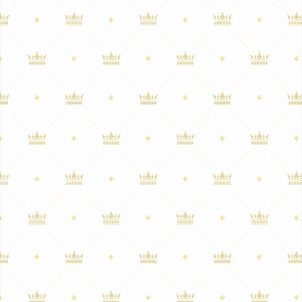 Papel de Parede Adesivo Lavável Coroa Dourada 9m - 1