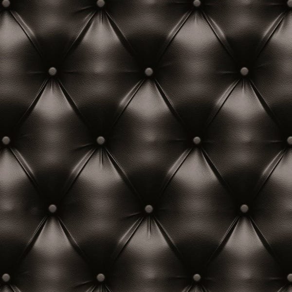 Papel de Parede Adesivo Lavável Capitone Preto 12m - 1