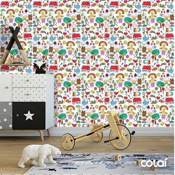 Papel de Parede Adesivo Lavável Diversão Infantil - 2