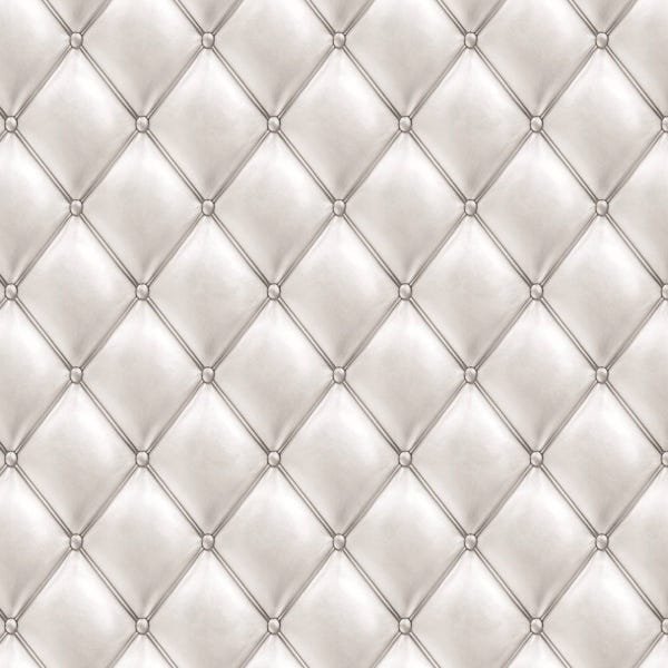 Papel de Parede Adesivo Lavável Capitone Claro 12m - 1