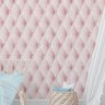 Papel de Parede Adesivo Lavável Capitone Rosê 12m - 7
