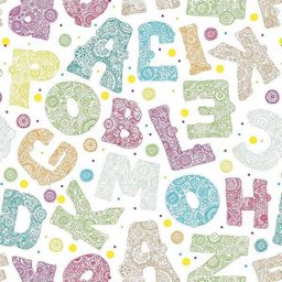 Papel de Parede Adesivo Lavável Letras Engraçadas 6m - 1