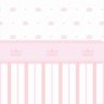 Papel de Parede Lavável Listras Rosas Bebê Coroada 6m - 1
