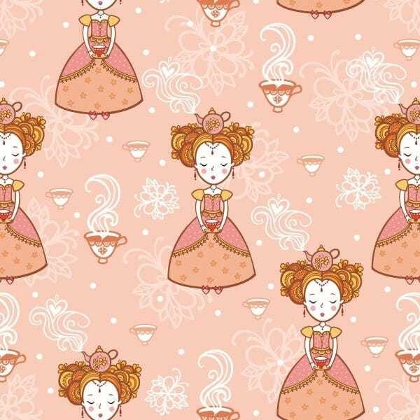 Papel de Parede Adesivo Lavável Princesa do Chá 6m - 1
