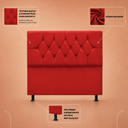 Ver imagem 2 de Cabeceira Estofada Cama Box Solteirão 100 cm Suede Nina:Vermelho