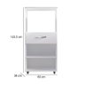 Armário Balcão Multiuso para Cozinha Micro-ondas e Forno Luna 02 Portas 01 Gaveta Branco Moblis - 2