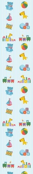 Papel de Parede Adesivo Lavável Brinquedos Azuis 9m - 5