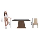 Ver mais imagens de Mesa Tampo de Vidro E 4 Cadeiras Rustic/preto/imperial