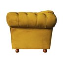 Ver imagem 3 de Poltrona Luis XV Chesterfield Capitone Suede Amarela Decorativa / Sala, Tv, Estar, Recepção